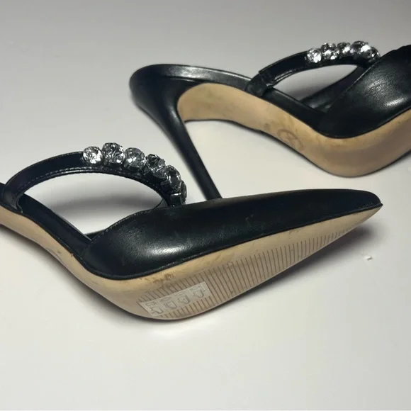 Michael Kors Black Heels with Crystal Accents - Picture 4 of 7